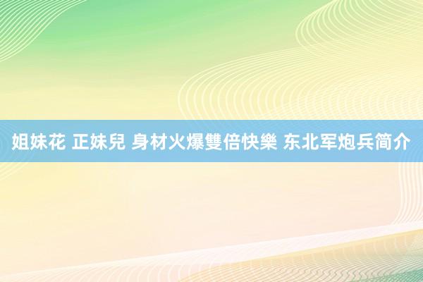 姐妹花 正妹兒 身材火爆雙倍快樂 东北军炮兵简介