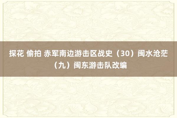 探花 偷拍 赤军南边游击区战史（30）闽水沧茫（九）闽东游击队改编